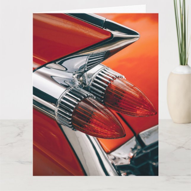 CLASSIC CAR RED BIRTHDAY Greeting Card (Front)