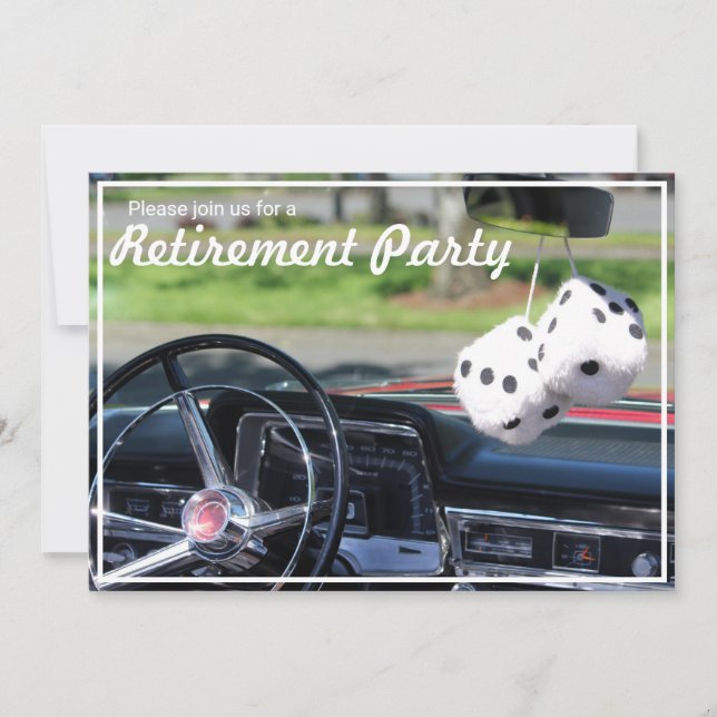 Classic Car Retirement Party Invitation (Front)