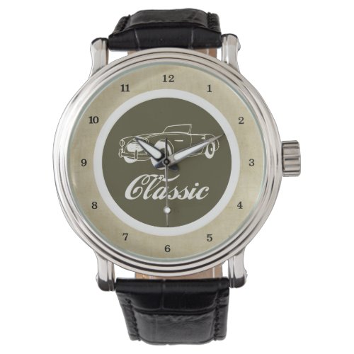 Classic Car Retro Automobile 1950s Convertible Watch