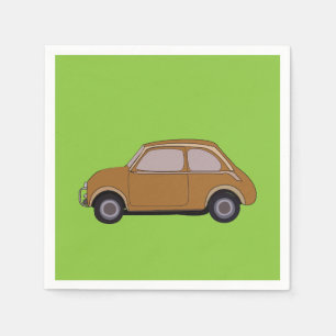 Classic Car Retro Party Paper Plate Napkins