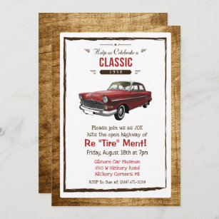 Classic Car Invitations & Invitation Templates