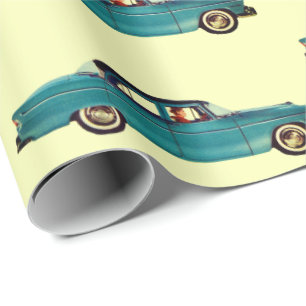 Classic Car Retro Vintage 1950 Nostalgic Old Wrapping Paper