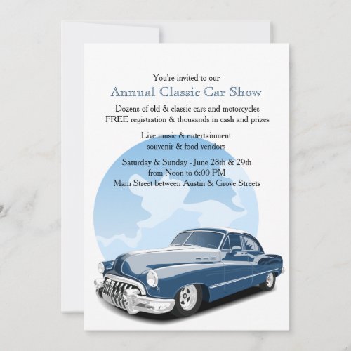 Classic Car Show Invitation