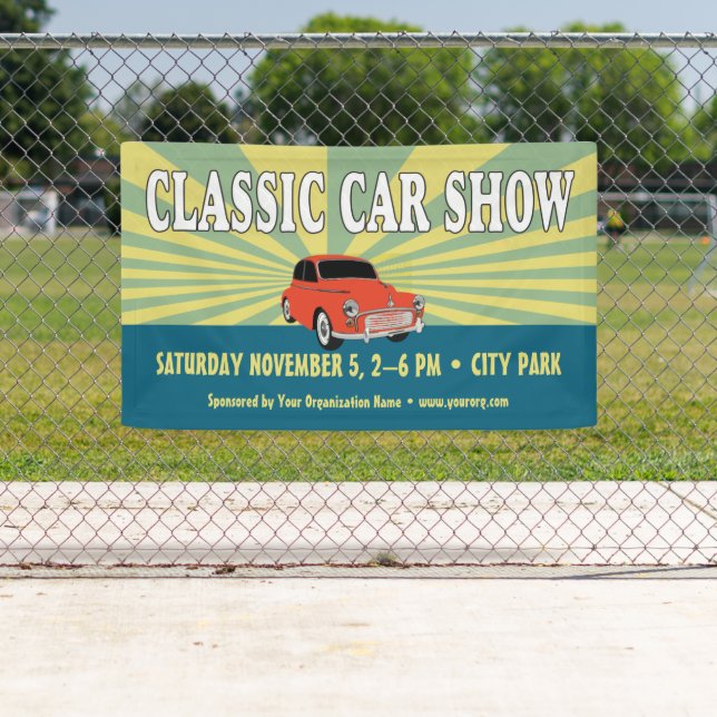 Classic Car Show Retro Style Banner (Insitu)