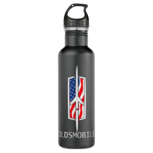 Classic Car Show Vintage Oldsmobile Rocket Logo Stainless Steel Water Bottle