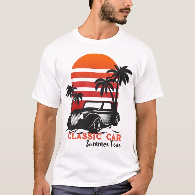 classic car summer t-shirt  (Front)