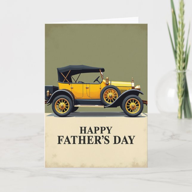 Classic Car Sweet Fathers Day Card (Front)