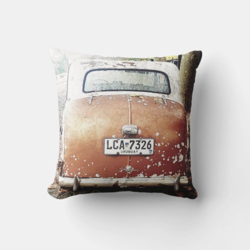 CLASSIC CAR THROW PILLOW