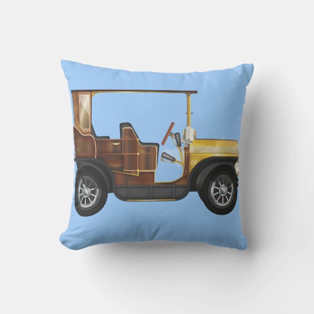 Classic Car Throw Pillow (Front)
