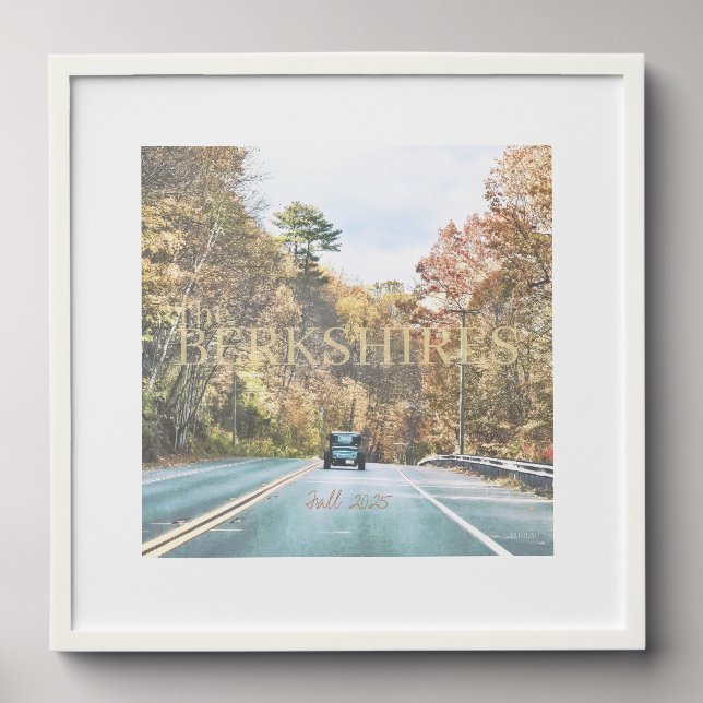 Classic Car Trip in The Berkshires 8x8 Photo Tile (Front Set)