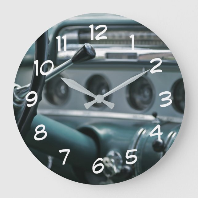 Classic Car Wall Theme Wall Decor Clocks (Front)