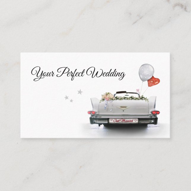 Classic Car Wedding Planner Business Card (Front)