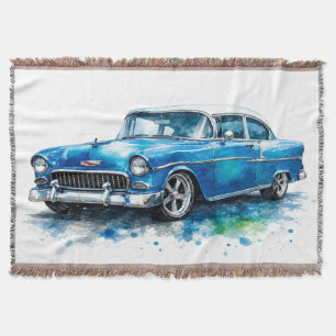Classic Car Woven Throw Blanket