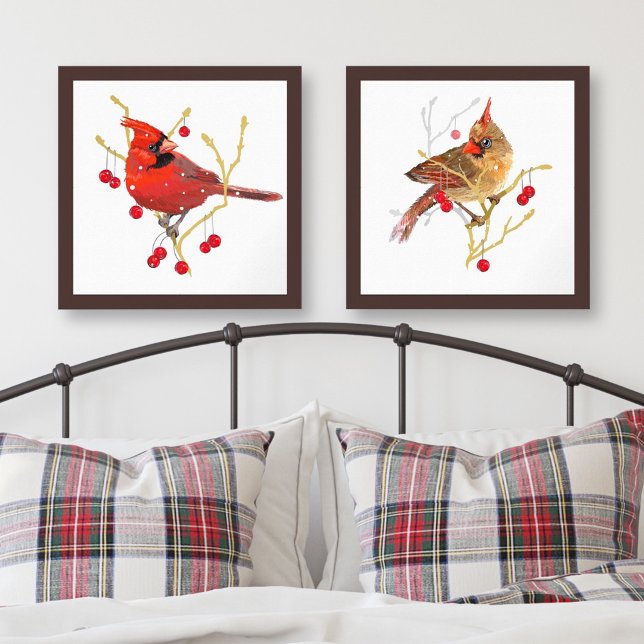 Classic Cardinal Illustrations Wall Art Sets (Creator Uploaded)