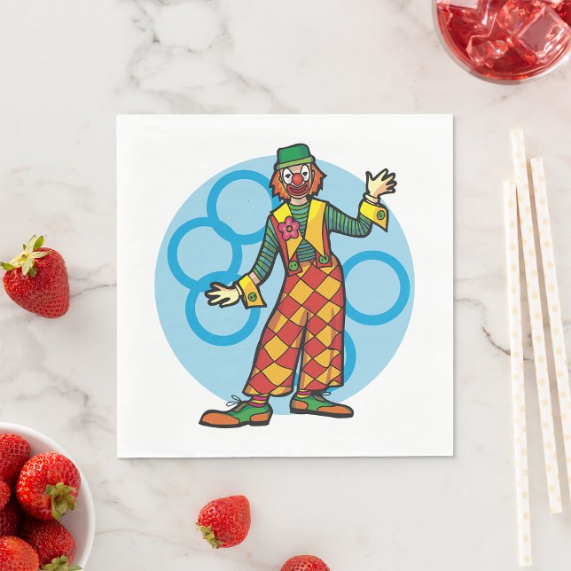 Classic Carnival Clown Napkins (Creator Uploaded)