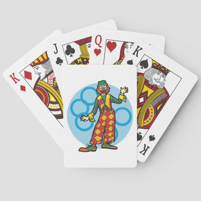 Classic Carnival Clown Poker Cards (Back)