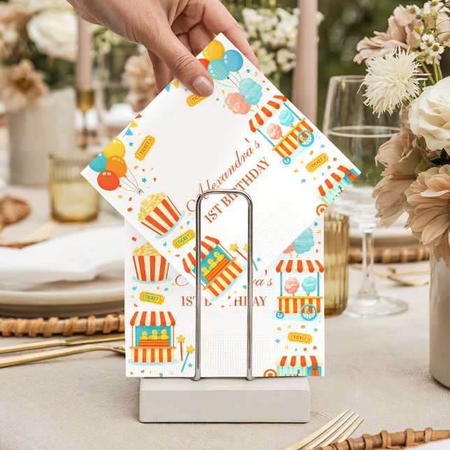 Classic Carnival Storybook Birthday Napkins (Creator Uploaded)
