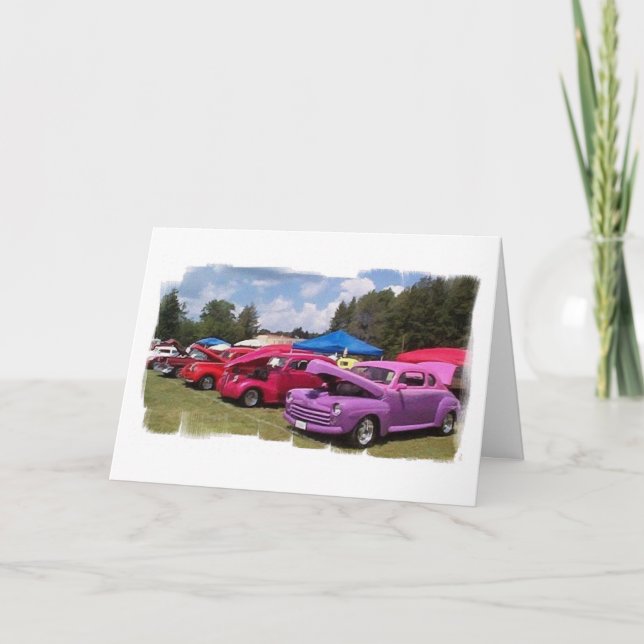 Classic Cars Birthday Card (Large Print) (Front)