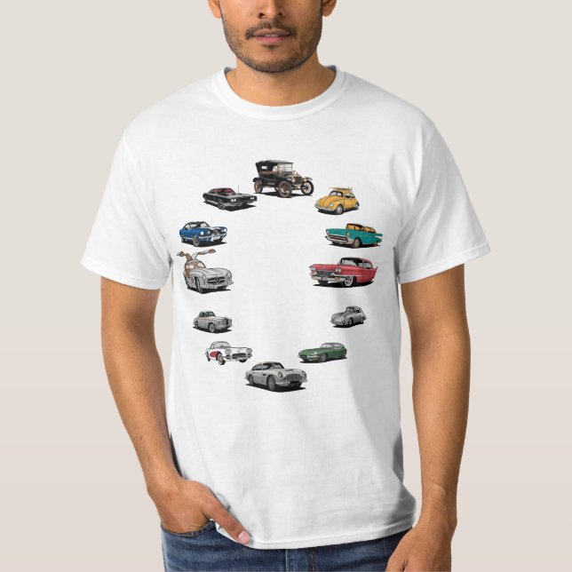 Classic cars cartoon style T-Shirt (Front)