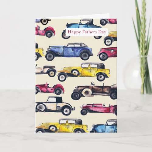 Classic Cars Fathers Day Card
