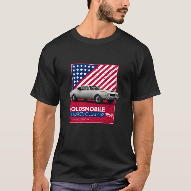 Classic Cars Hurst Olds 442 1968 T-Shirt (Front)