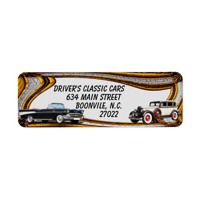 CLASSIC CAR'S LABEL (Front)