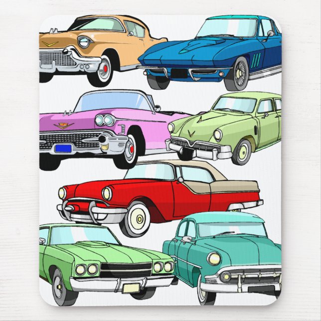Classic Cars Mouse Pad (Front)