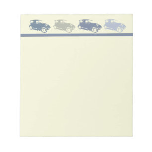 Classic Cars Notepad Paper