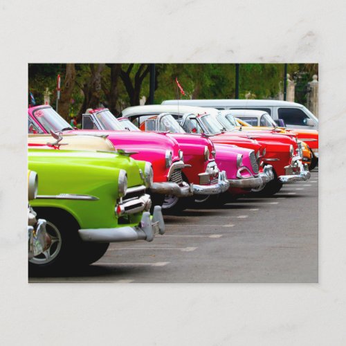 Classic Cars of Cuba Postcard