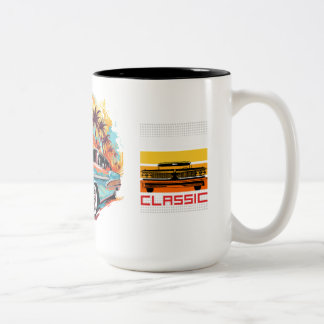 Classic Cars Two-Tone Coffee Mug