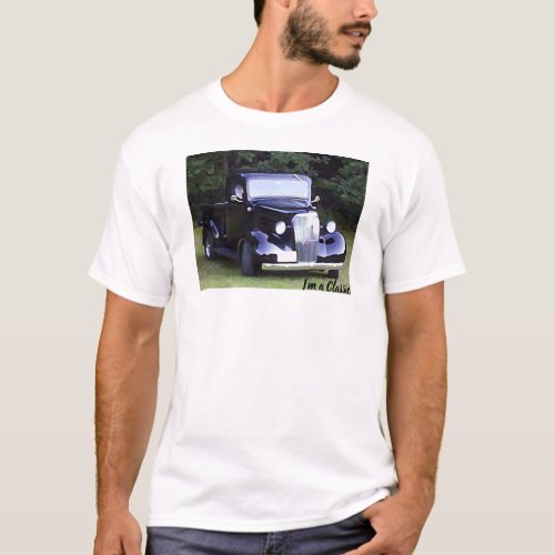 Classic Cars _ Vintage Black Pickup Truck  T_Shirt