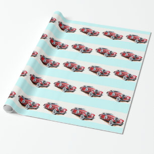 Classic Cars wrapping paper
