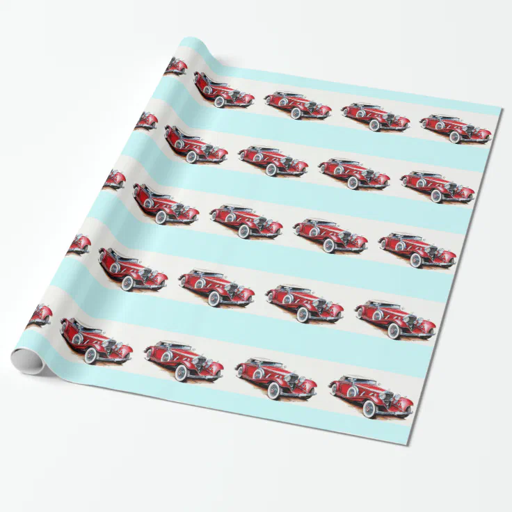 Classic Cars wrapping paper Zazzle