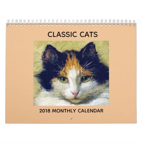 Classic Cat 2018 Calendar