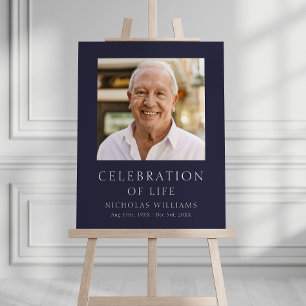 Classic Celebration of Life Funeral Welcome Foam Board