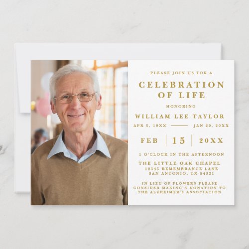 CLASSIC CELEBRATION OF LIFE MEMORIAL INVITATION