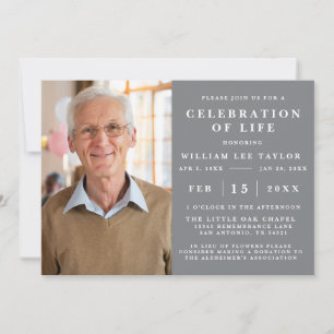 CLASSIC CELEBRATION OF LIFE MEMORIAL INVITATION