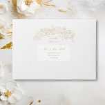 Classic Champagne Wedding Guest Address Labels<br><div class="desc">These personalized guest address labels add a personal touch to your wedding envelopes. Simply input the names and addresses of your guests and they will print for you with the exact shape cut you see on the preview. Classic, elegant, refined address labels to stick on the front of an A7...</div>