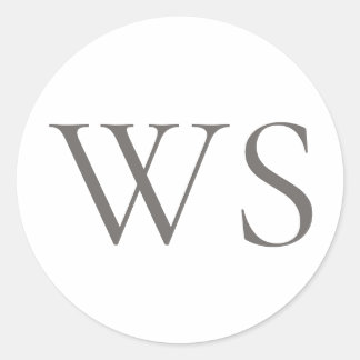 Classic Charcoal Gray Monogram Envelope Seal