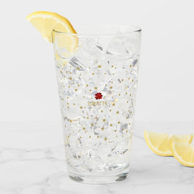 Classic Charm: Retro Christmas stars flower glass (Front Ice)