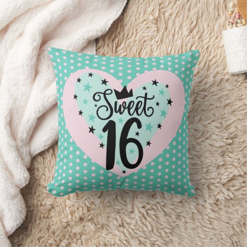 Classic Charm! Sweet 16 Gift Throw Pillow
