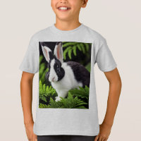 "Classic Charm: The Black and White Bunny Rabbit"