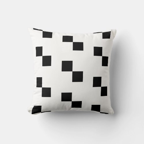 Classic checker board back and white pattern throw throw pillow