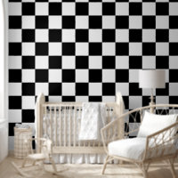 [Classic Checkerboard] Black and White 12" Squares