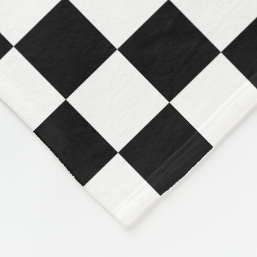 Classic Checkerboard Black White Pattern Fleece Blanket Zazzle