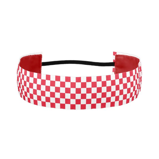 Classic Checkerboard Derby Jockey Silks Fashion Athletic Headband (Front)