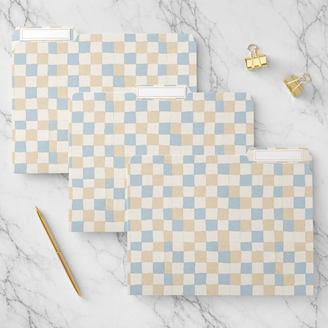 Classic Checkerboard Patchwork File Folder