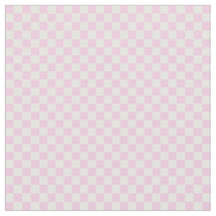 Classic Checkerboard Pink Pattern Fabric