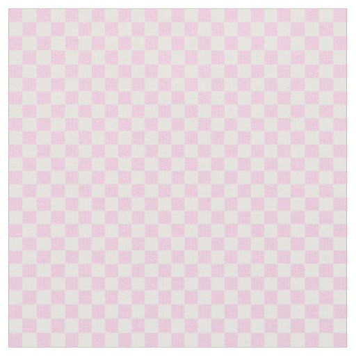 Classic Checkerboard Pink Pattern Fabric