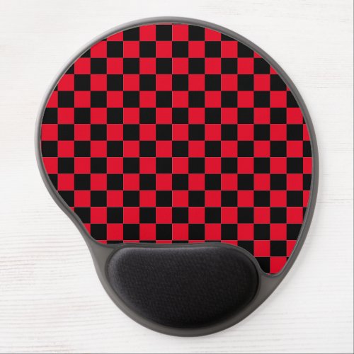 Classic Checkered chequered Red and Black  Gel Mouse Pad